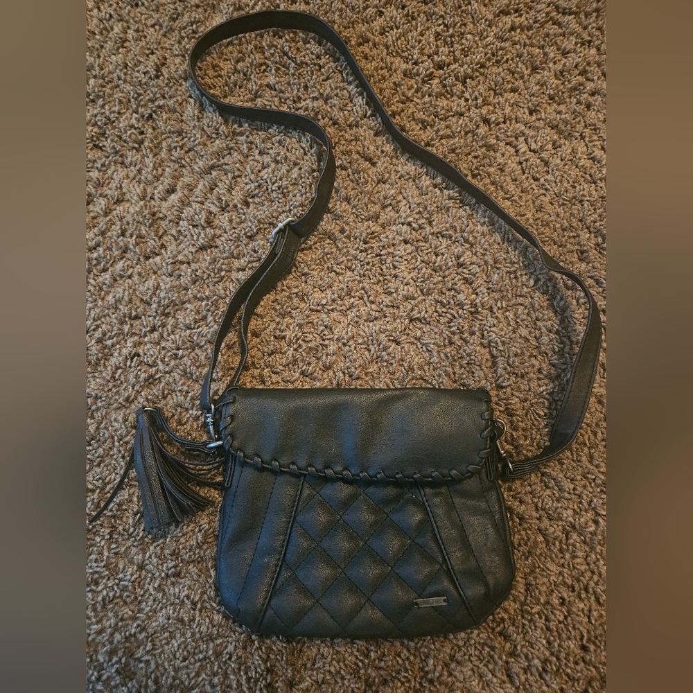 Roxy Black Quilted Crossbody Bag